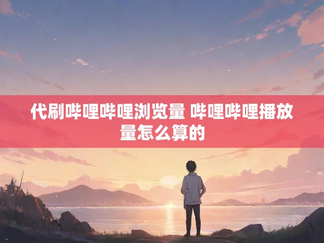 代刷哔哩哔哩浏览量 哔哩哔哩播放量怎么算的