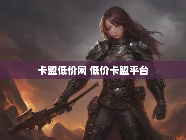 卡盟低价网 低价卡盟平台