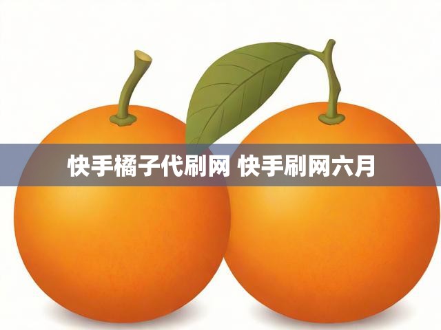 快手橘子代刷网 快手刷网六月