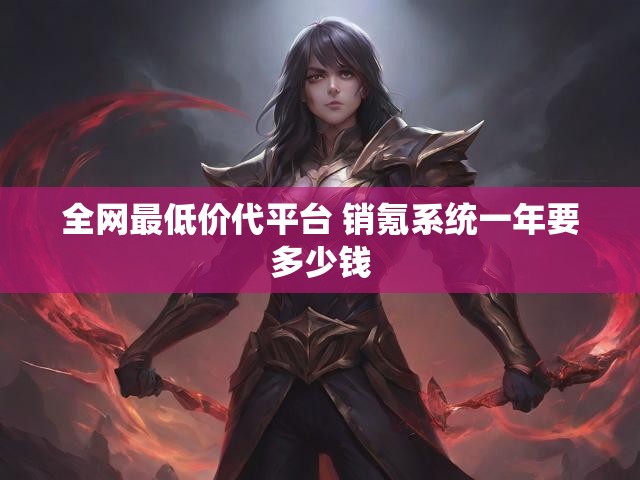 全网最低价代平台 销氪系统一年要多少钱