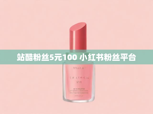 站酷粉丝5元100 小红书粉丝平台