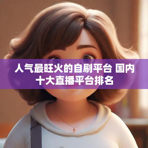 人气最旺火的自刷平台 国内十大直播平台排名