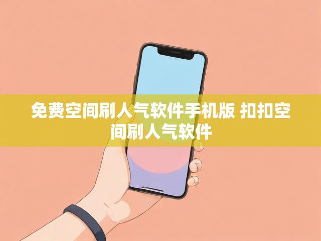 免费空间刷人气软件手机版 扣扣空间刷人气软件