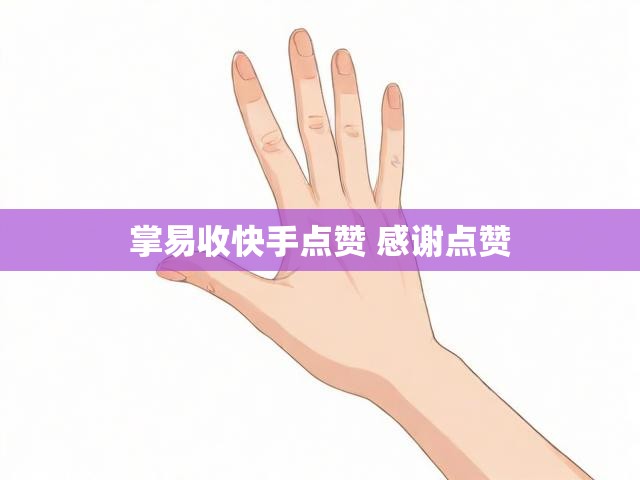 掌易收快手点赞 感谢点赞