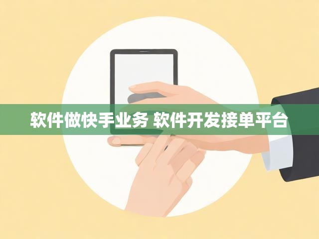 软件做快手业务 软件开发接单平台