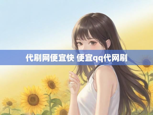 代刷网便宜快 便宜qq代网刷