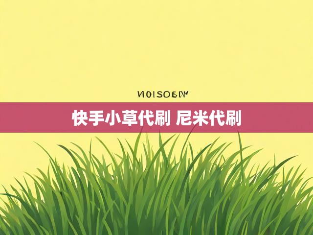 快手小草代刷 尼米代刷
