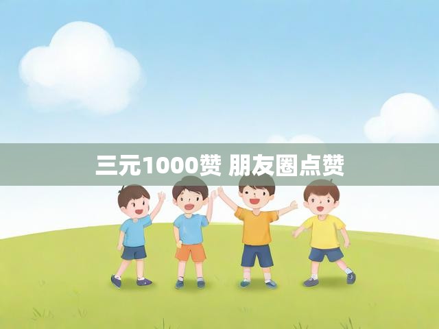 三元1000赞 朋友圈点赞