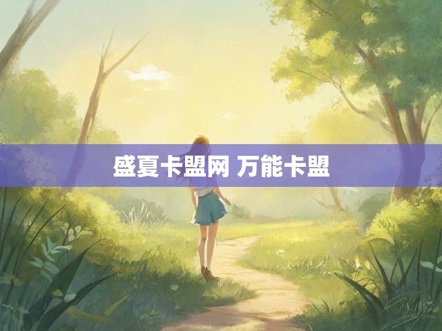 盛夏卡盟网 万能卡盟