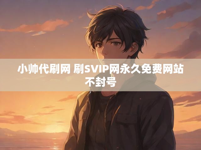 小帅代刷网 刷SVIP网永久免费网站不封号
