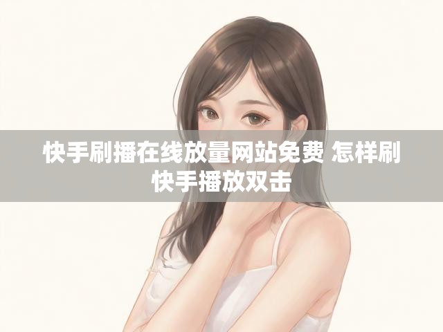 快手刷播在线放量网站免费 怎样刷快手播放双击
