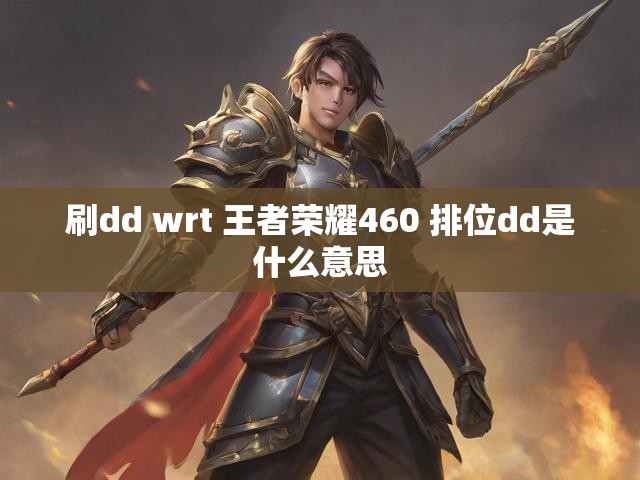 刷dd wrt 王者荣耀460 排位dd是什么意思