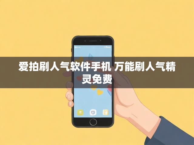 爱拍刷人气软件手机 万能刷人气精灵免费