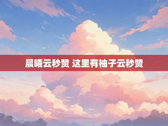 晨曦云秒赞 这里有柚子云秒赞