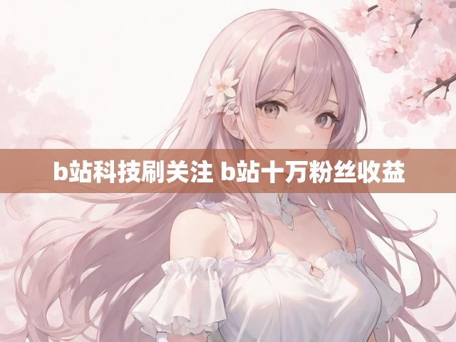 b站科技刷关注 b站十万粉丝收益