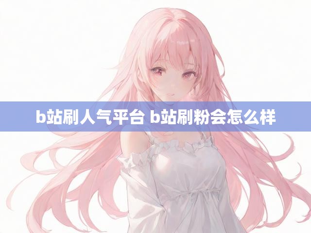 b站刷人气平台 b站刷粉会怎么样