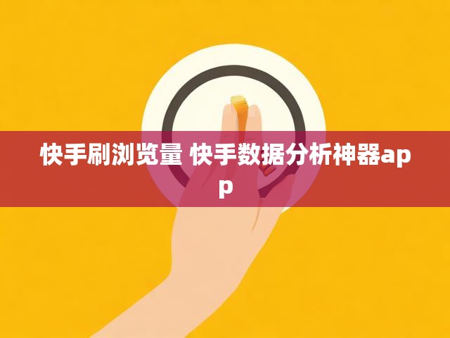 快手刷浏览量 快手数据分析神器app