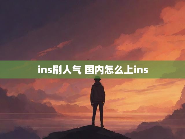 ins刷人气 国内怎么上ins