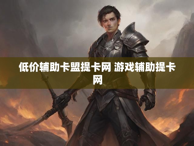 低价辅助卡盟提卡网 游戏辅助提卡网