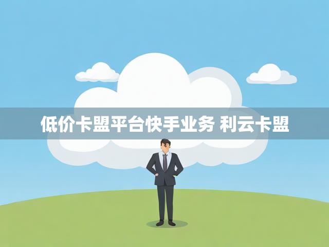 低价卡盟平台快手业务 利云卡盟