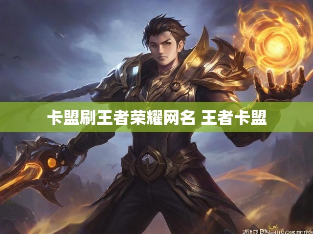 卡盟刷王者荣耀网名 王者卡盟