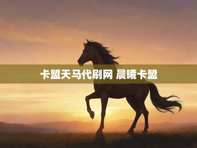 卡盟天马代刷网 晨曦卡盟