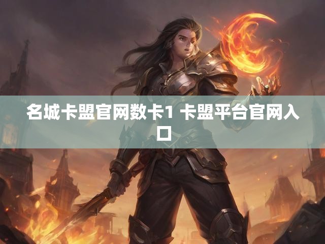 名城卡盟官网数卡1 卡盟平台官网入口