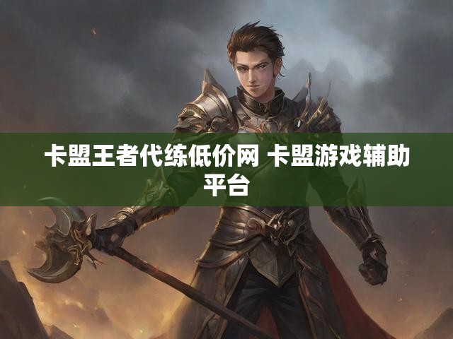 卡盟王者代练低价网 卡盟游戏辅助平台