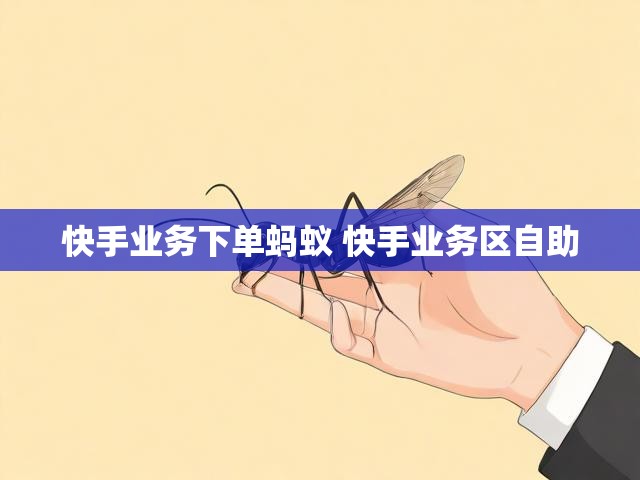 快手业务下单蚂蚁 快手业务区自助
