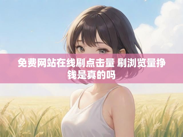 免费网站在线刷点击量 刷浏览量挣钱是真的吗