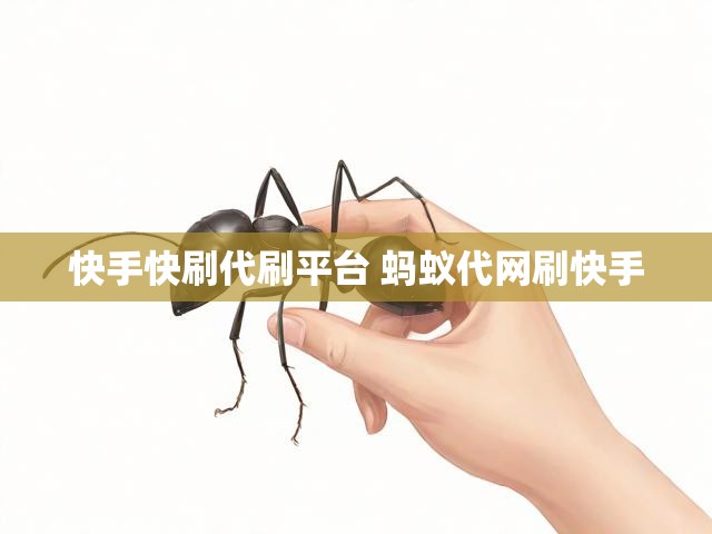 快手快刷代刷平台 蚂蚁代网刷快手