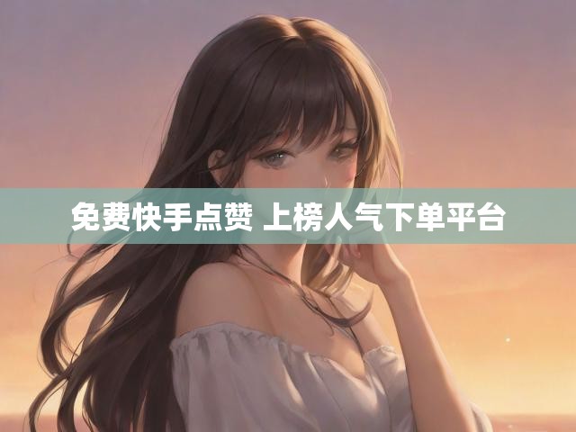 免费快手点赞 上榜人气下单平台