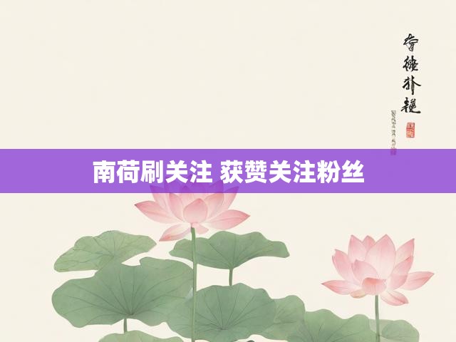 南荷刷关注 获赞关注粉丝