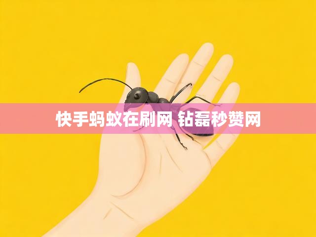 快手蚂蚁在刷网 钻磊秒赞网
