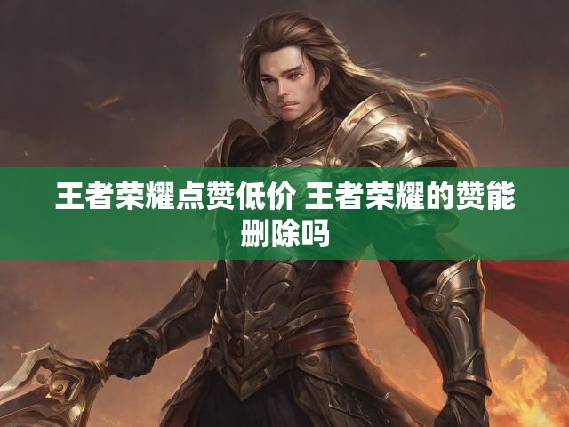 王者荣耀点赞低价 王者荣耀的赞能删除吗