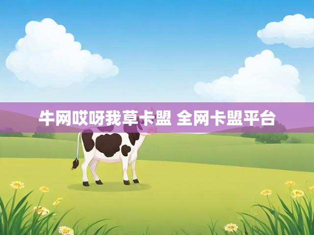 牛网哎呀我草卡盟 全网卡盟平台
