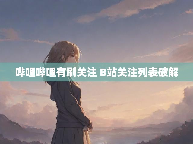 哔哩哔哩有刷关注 B站关注列表破解