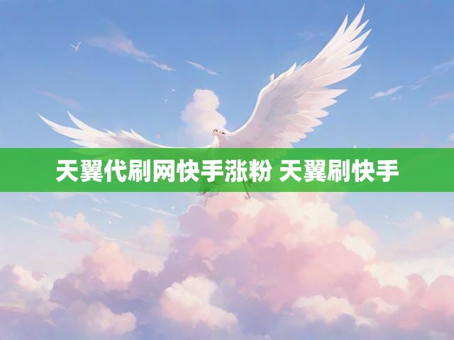 天翼代刷网快手涨粉 天翼刷快手