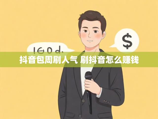 抖音包周刷人气 刷抖音怎么赚钱