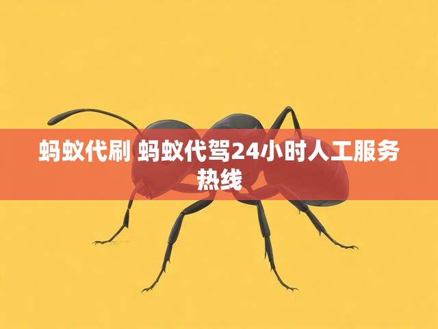 蚂蚁代刷 蚂蚁代驾24小时人工服务热线