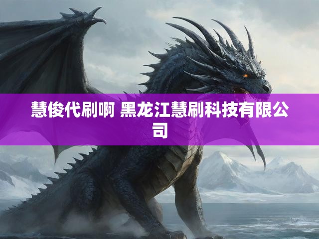 慧俊代刷啊 黑龙江慧刷科技有限公司