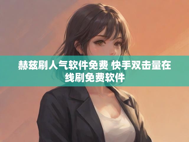 赫兹刷人气软件免费 快手双击量在线刷免费软件