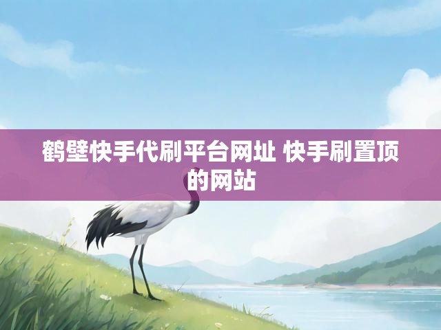 鹤壁快手代刷平台网址 快手刷置顶的网站